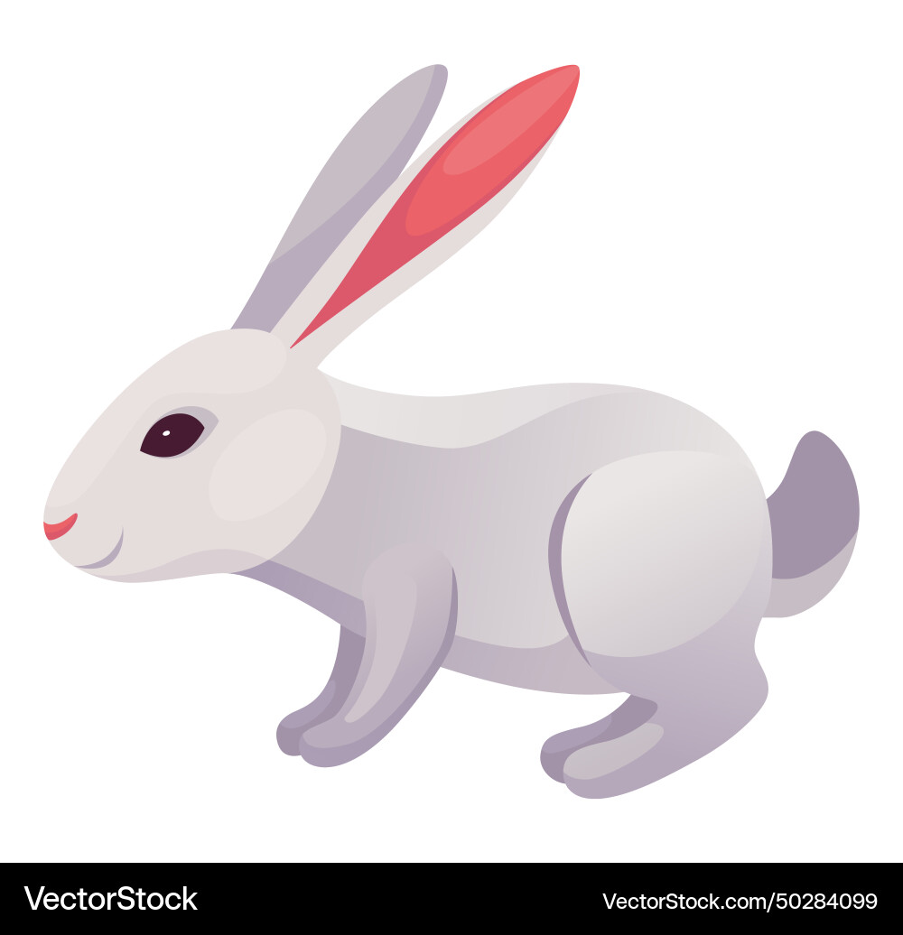 Rabbit animation icon bunny jump or running vector image