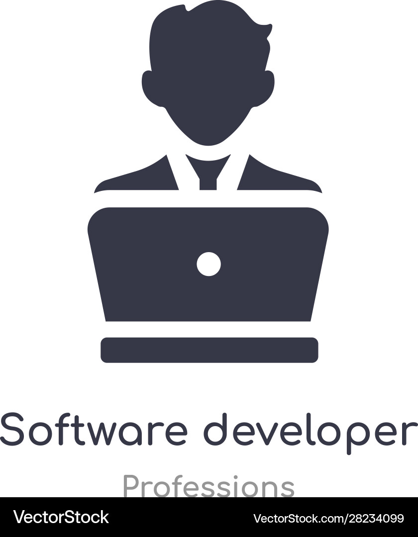 Software developer icon isolated vector image
