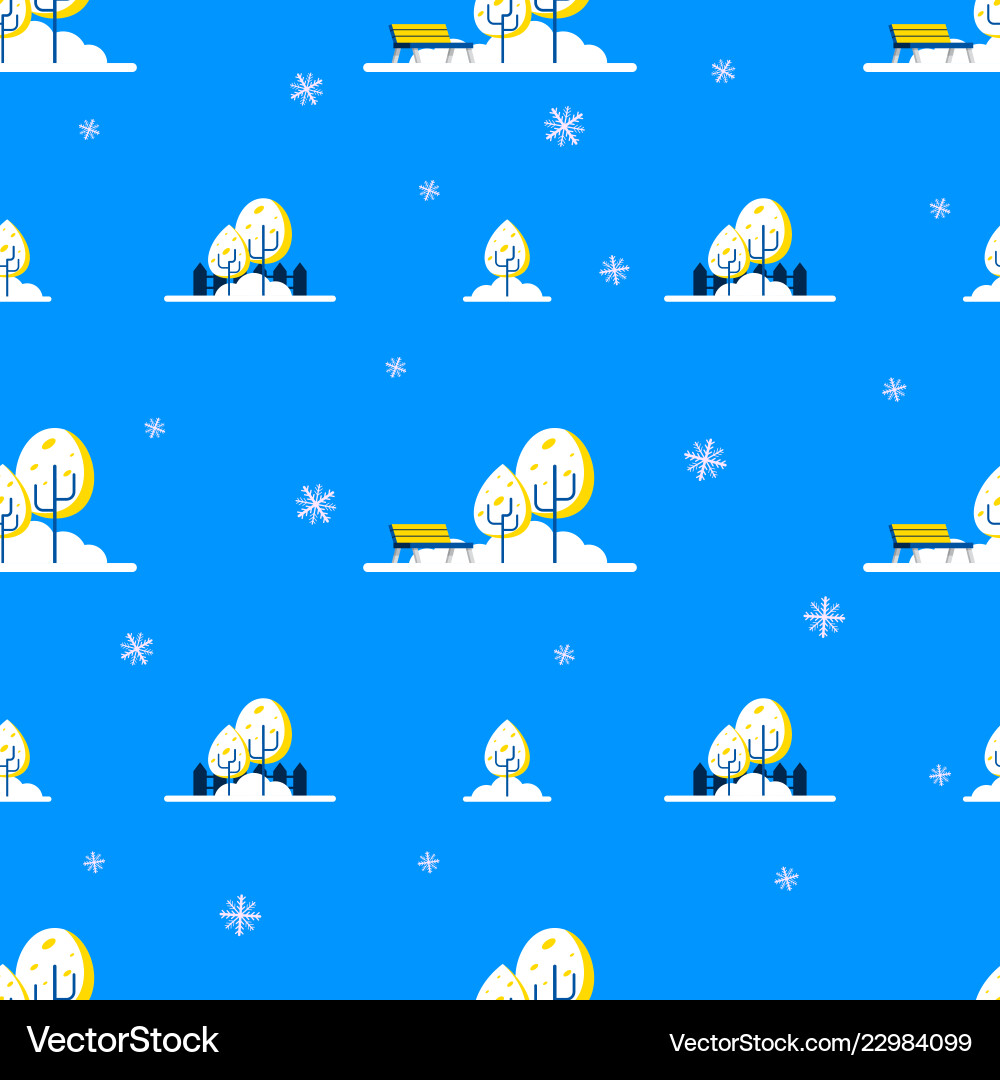 Winter Snowflake Pattern vector image