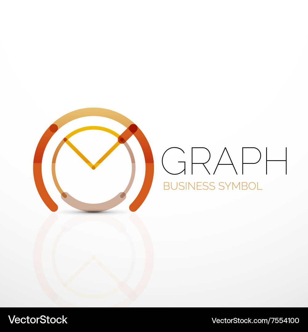 Abstract logo idea linear chart or graph Vector Image