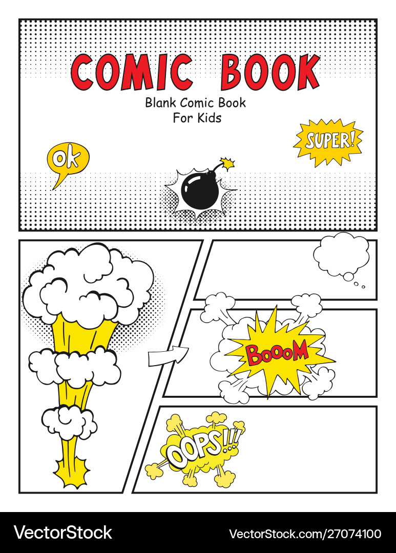Blankes Comic-Buch verspottet mit leeren Sprachblasen Blankes Comic-Buch verspottet mit leeren Sprachblasen vektorbild