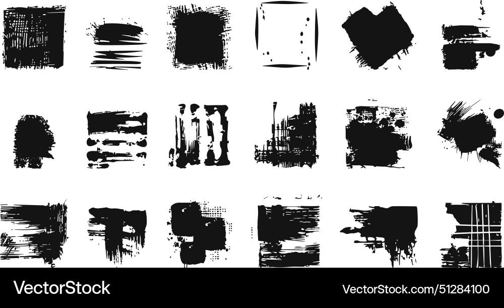 Grunge texture hand drawn abstract set Grunge texture hand drawn abstract set vector image