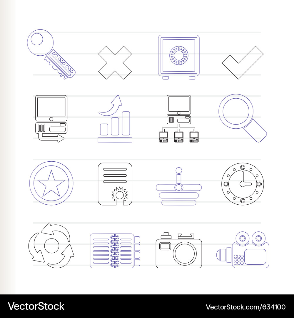 Internet and web site icons vector image