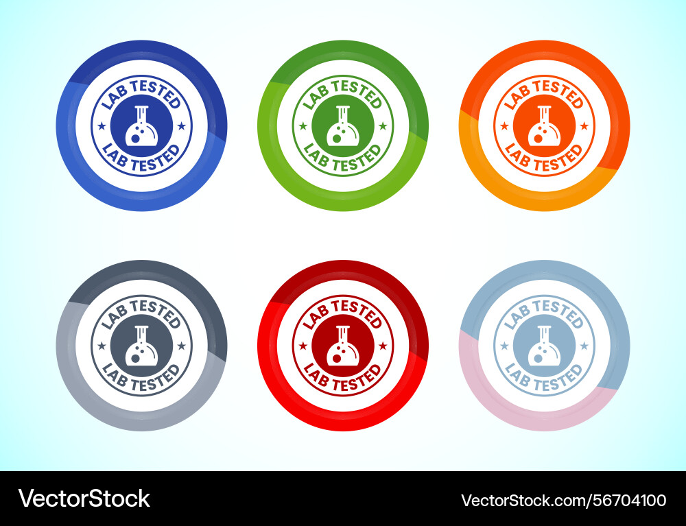 Lab tested icon laboratory testing product vector image