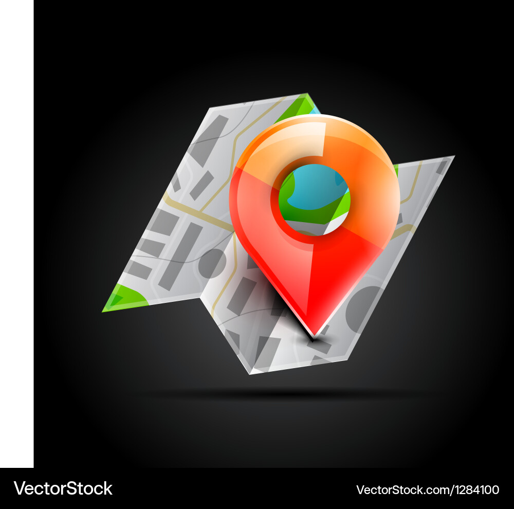 Map navigation icon vector image