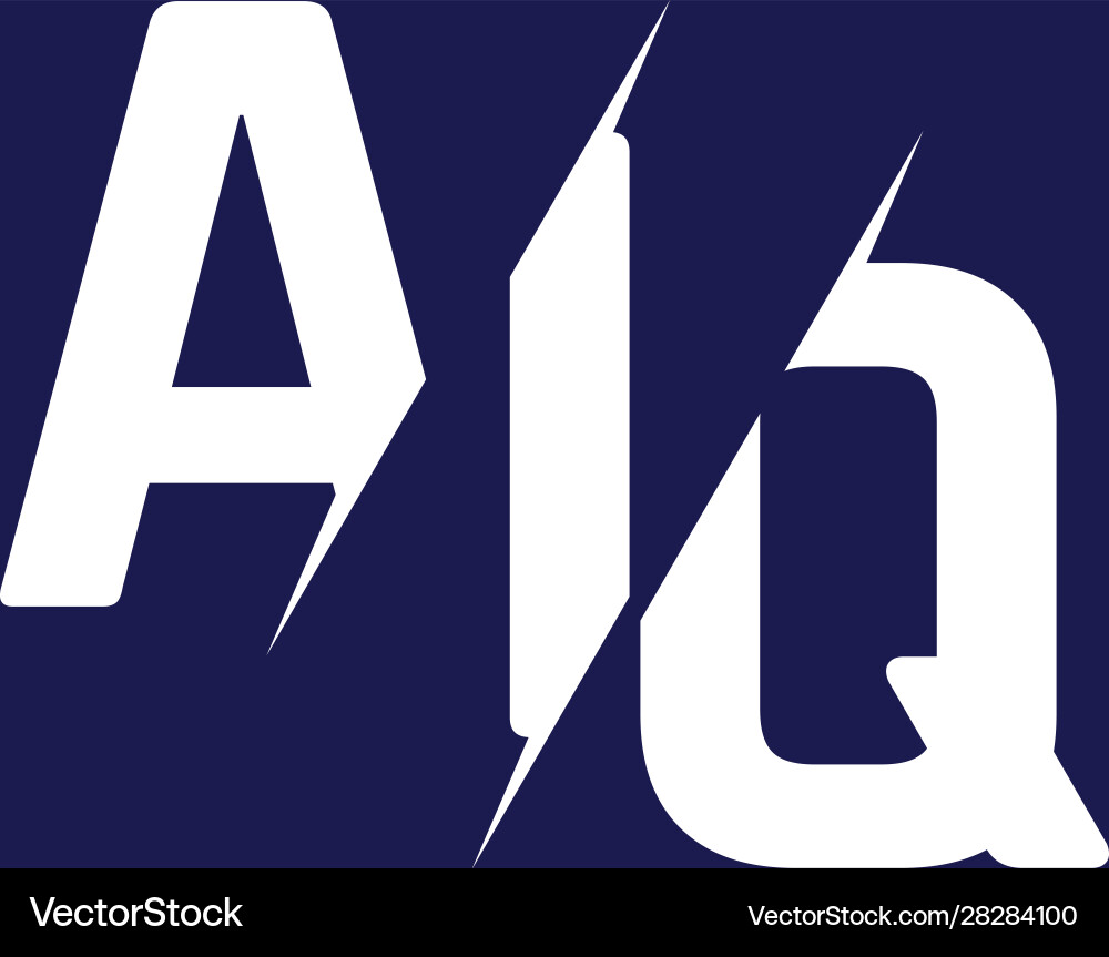 Monogram letters initial logo design aiq – Royalty-Free Vector ...