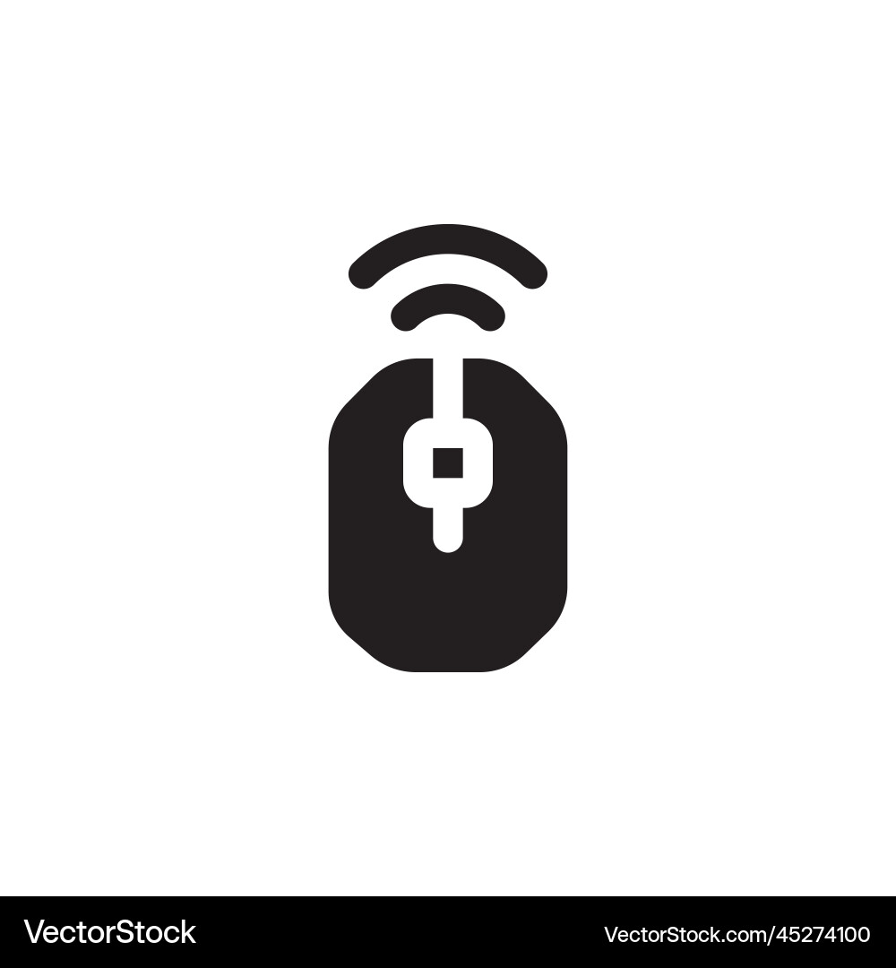 Mouse wireless icon computer component solid Mouse wireless icon computer component solid vector image