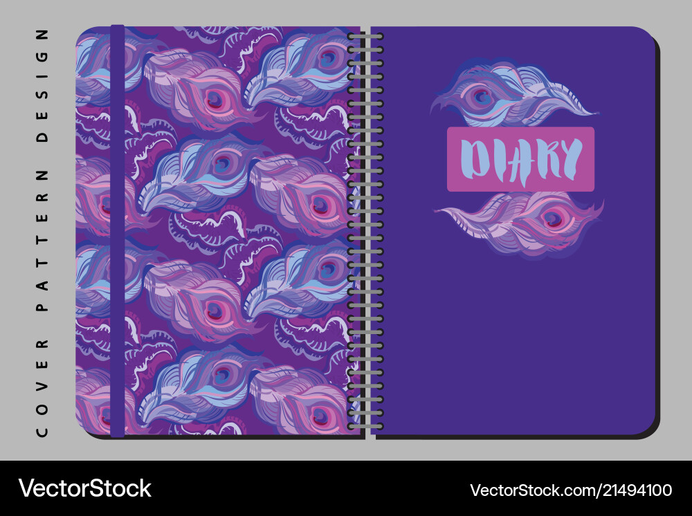 Notebook and diary cover design for print Notebook and diary cover design for print vector image