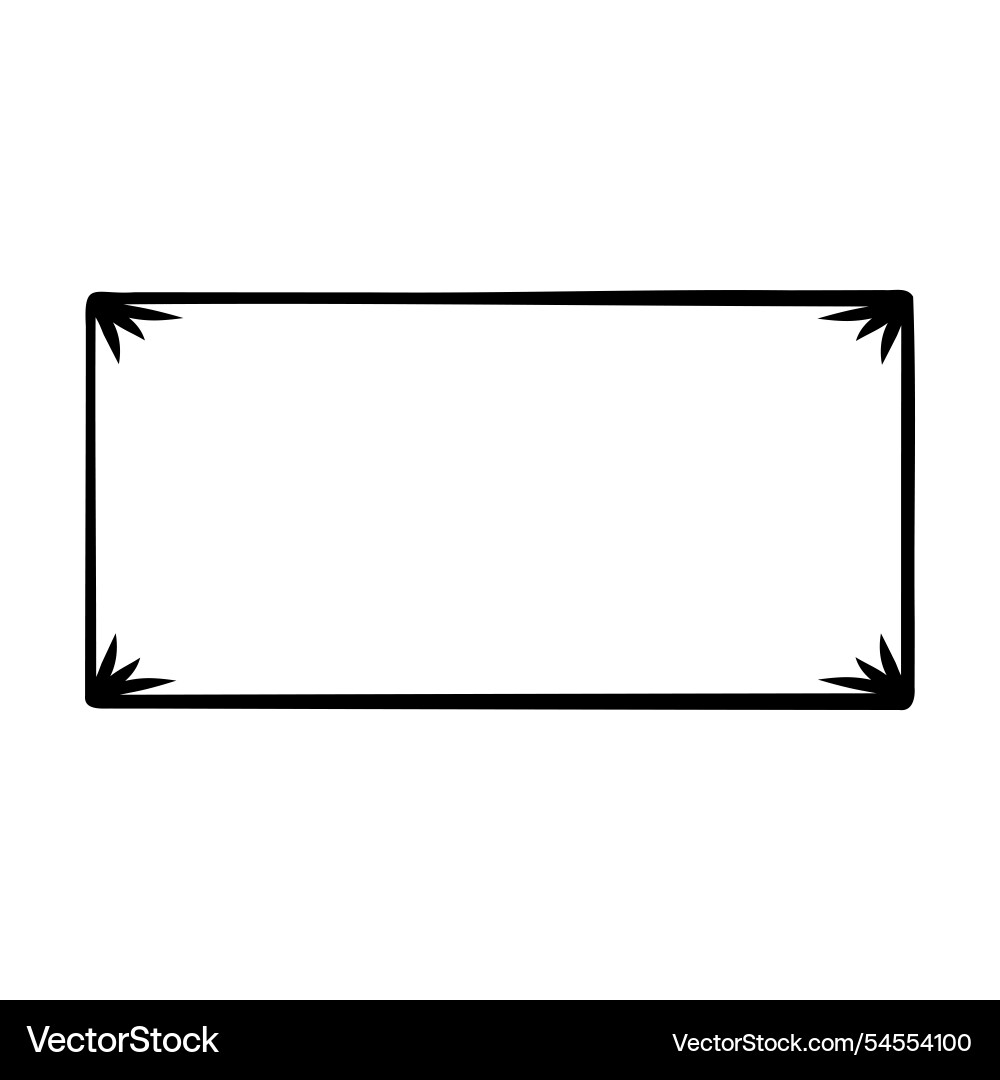 Rectangular frame with decorative elements Rectangular frame with decorative elements vector image