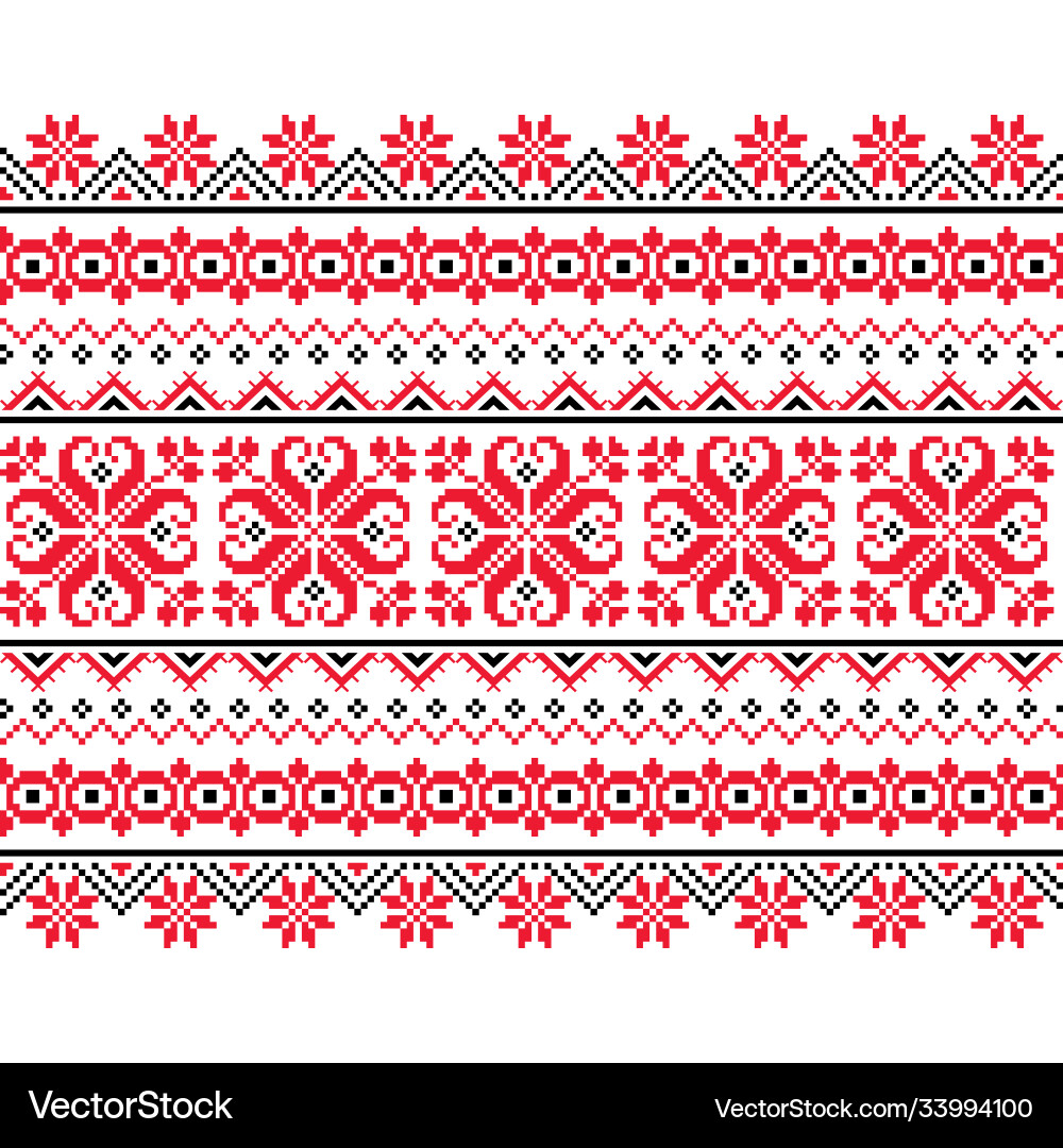 Slavic Floral Ornament Vector Image