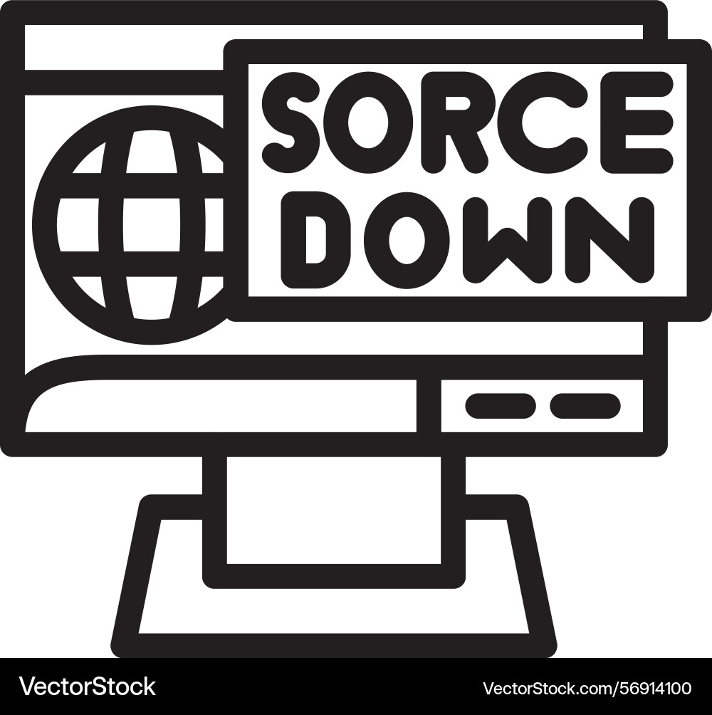 Traffic source linear style icon design Vector Image