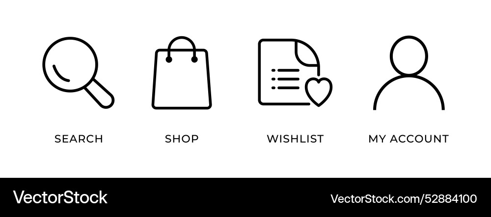 User interface universal icon set Vector Image