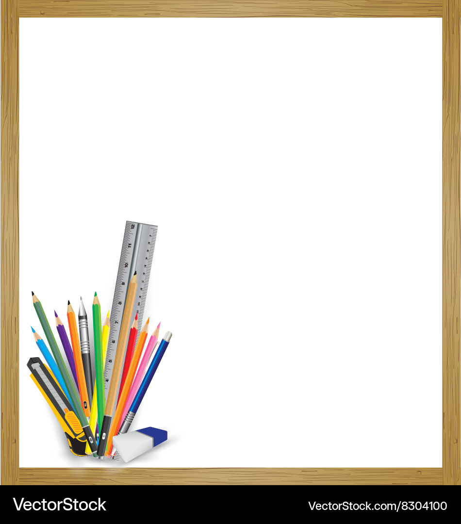 Whiteborad and object tool on a white background Vector Image