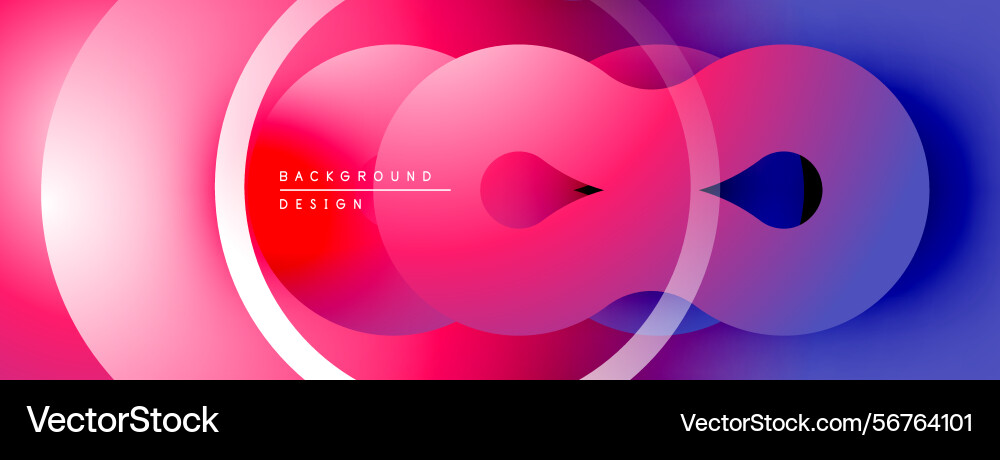 Abstract circles overlap creating vibrant pinks Abstract circles overlap creating vibrant pinks Vector Image