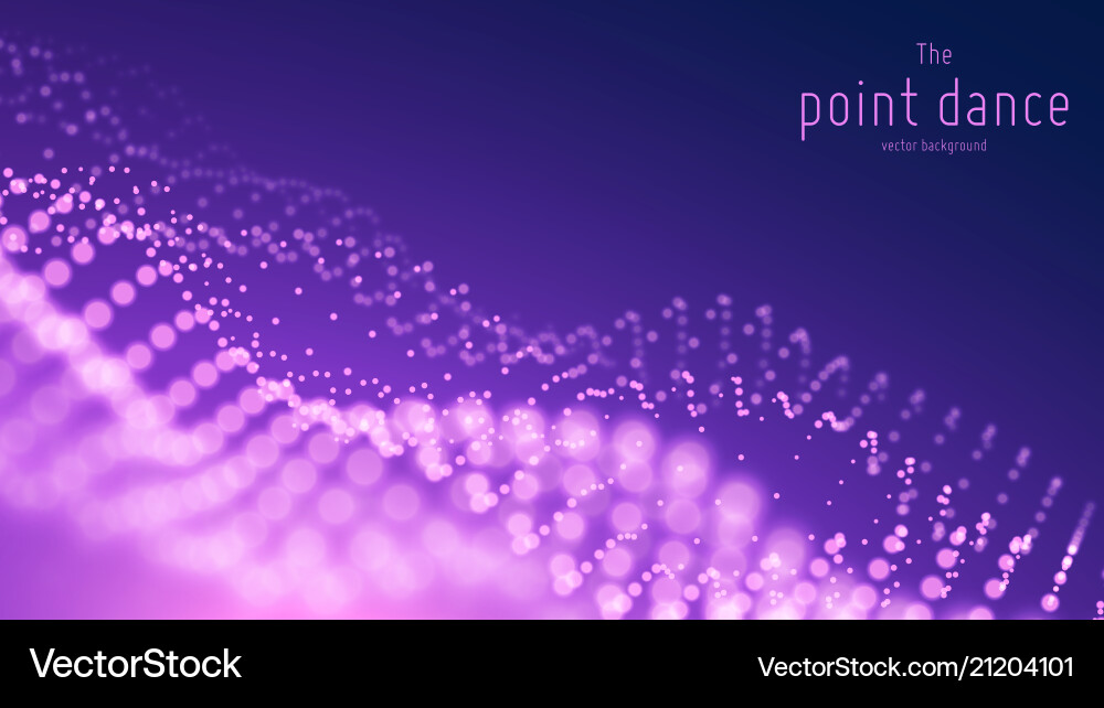 Abstract particle wave points array Abstract particle wave points array vector image