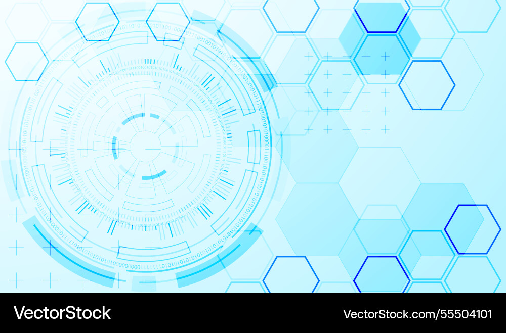 Abstraction on the theme of tech circles Vector Image