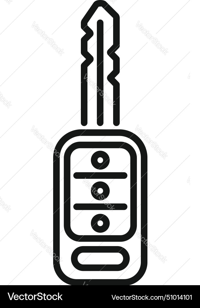 Alert smart key icon outline access start Alert smart key icon outline access start vector image