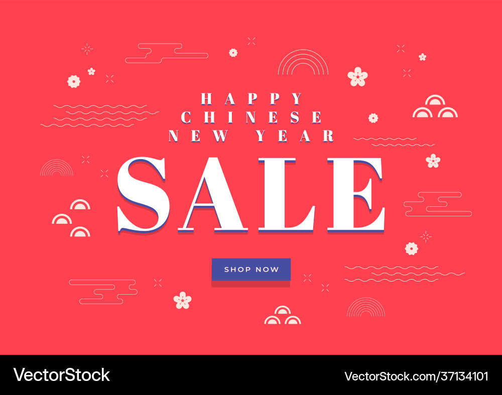 Chinese new year sale banner background Chinese new year sale banner background vector image