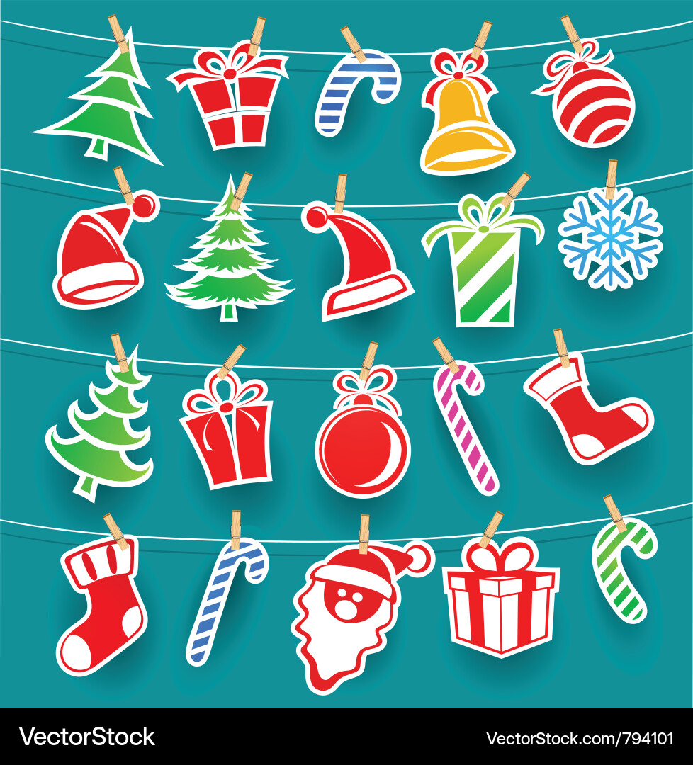 Christmas Icon Background Vector Image