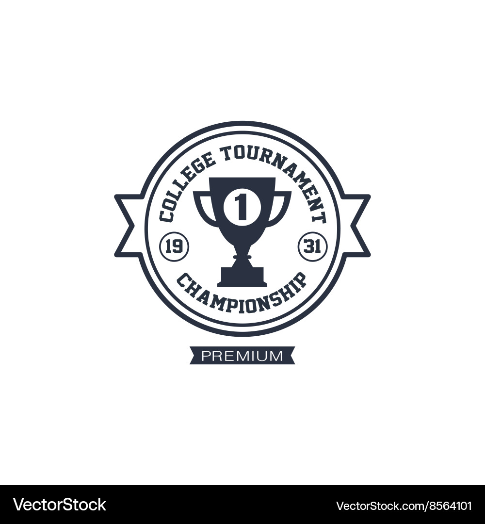 Classic sports tournament label Vector Image