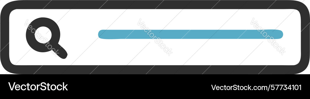 Empty search bar icon with magnifying glass Vector Image