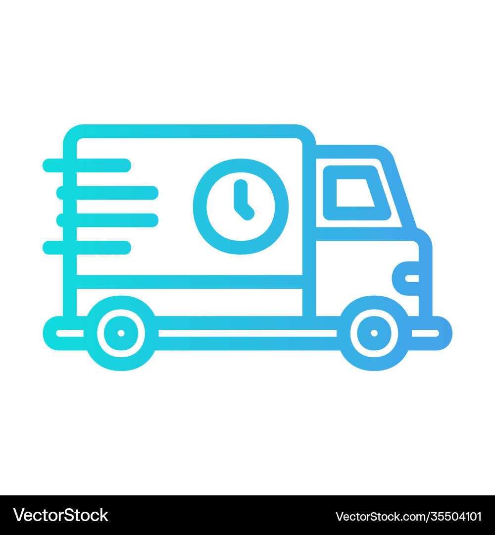 Fast delivery icon in gradient style for any Vector Image