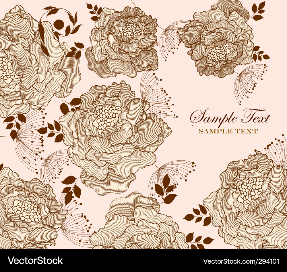 Floral Wreath Background Vector Image