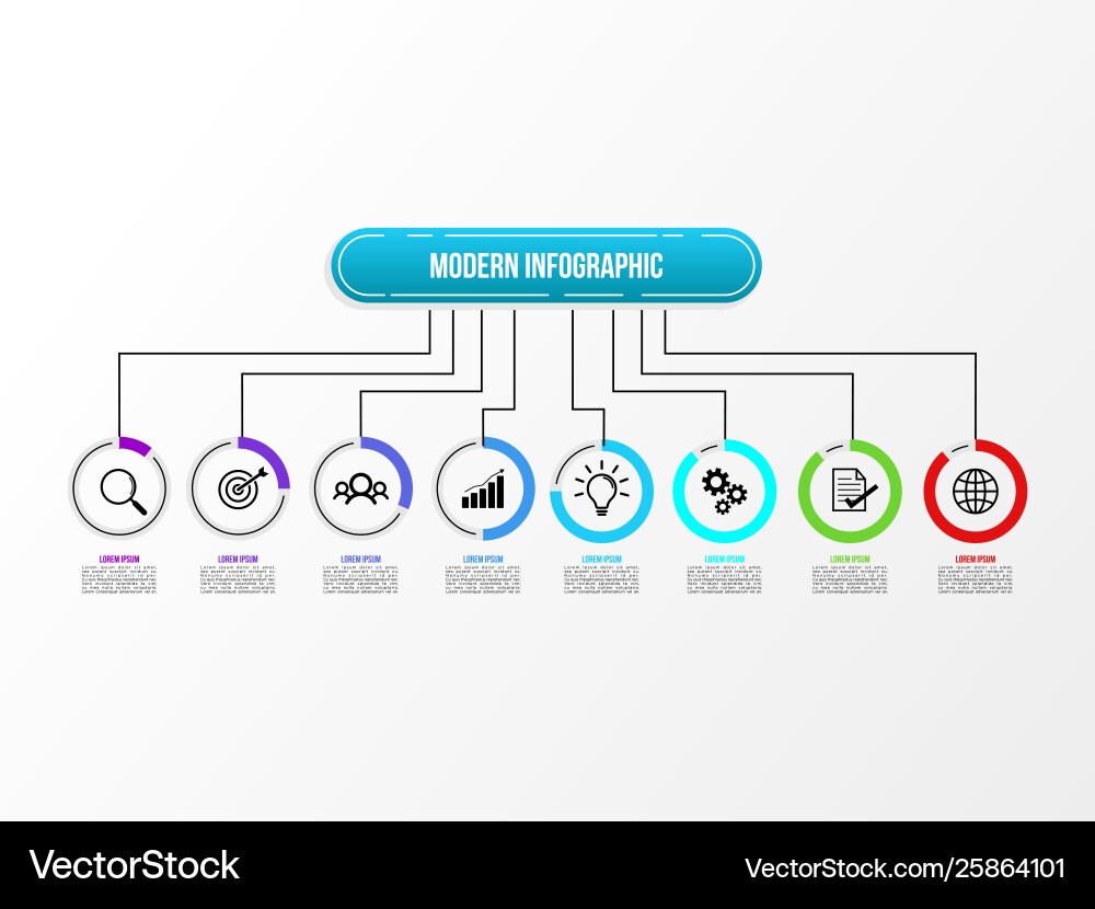 Infographic design template with options steps Vector Image
