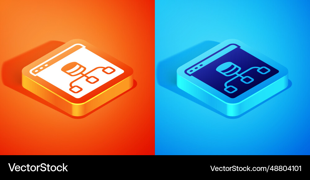 Isometric server data web hosting icon isolated Isometric server data web hosting icon isolated vector image