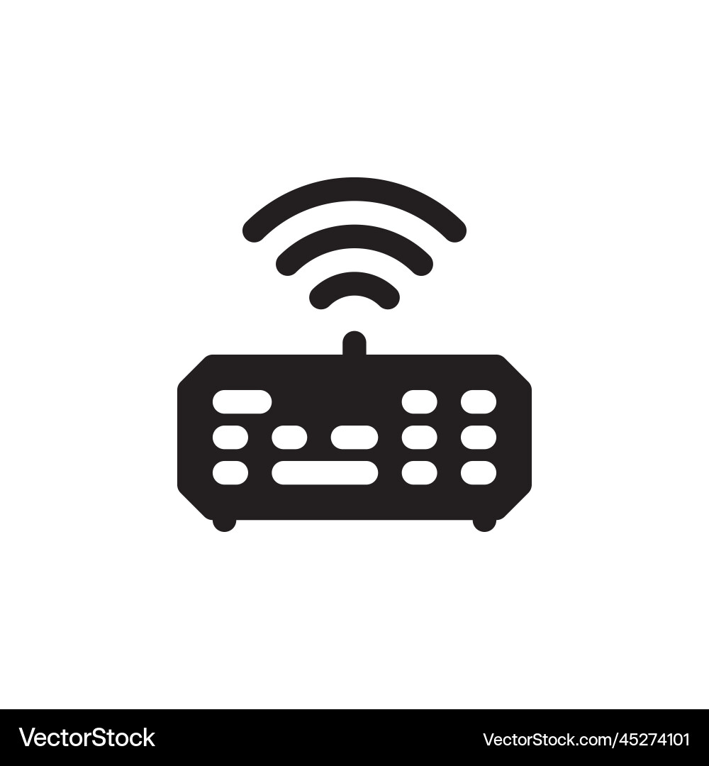 Keyboard wireless icon computer component Keyboard wireless icon computer component vector image