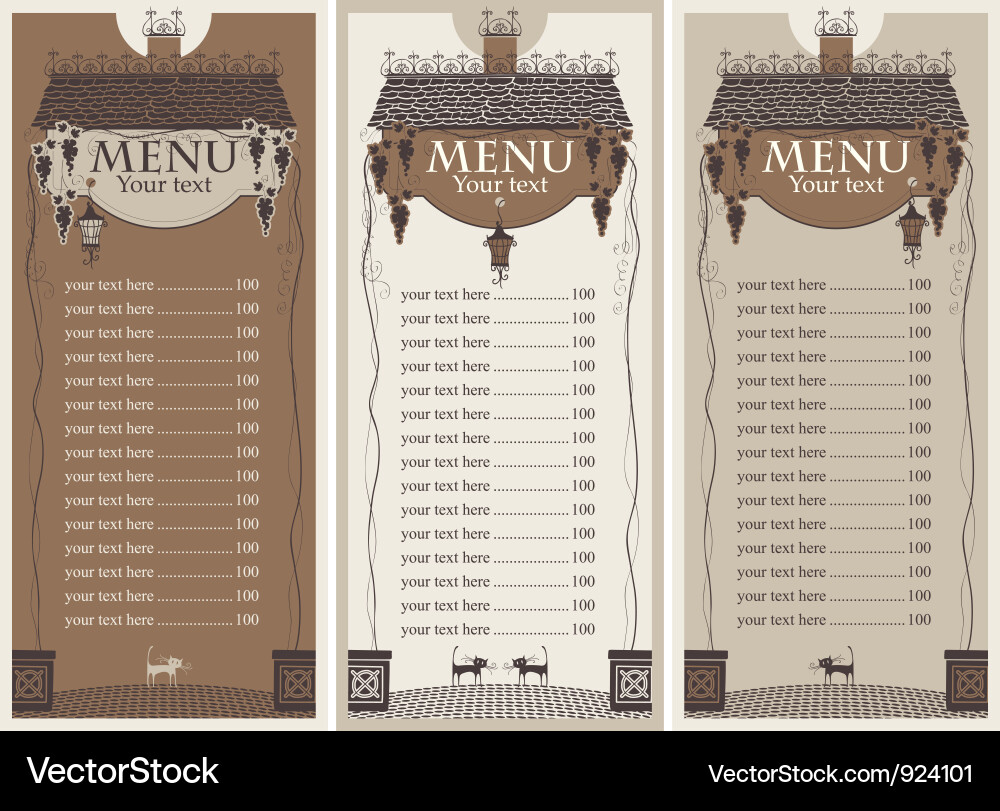 Lantern & Roof Menu Vector Image