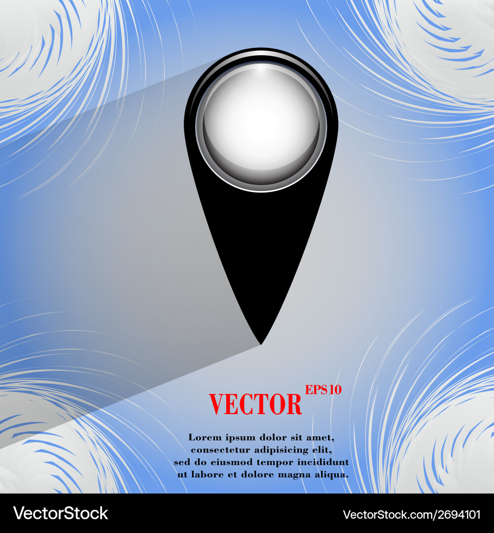 Map pointers flat modern web button vector image