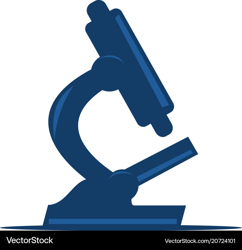 Microscope and flask vector image
