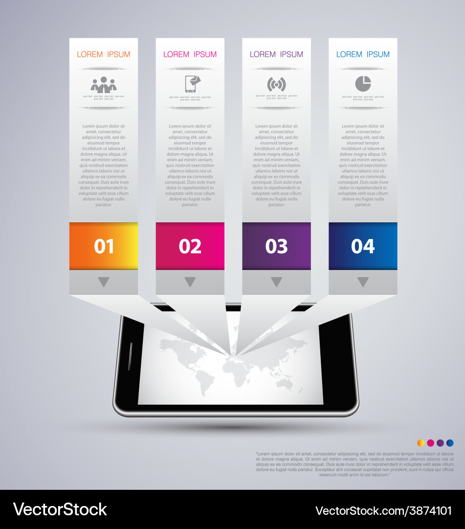 Modern Smartphone Data Visualization vector image
