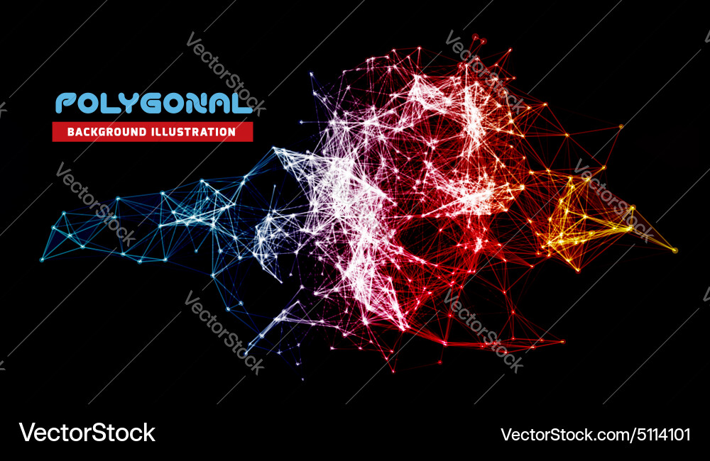 Molecular Network Background Vector Image