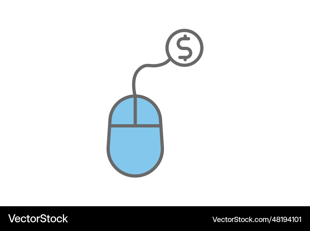 Pay per click icon related to search engine Vector Image