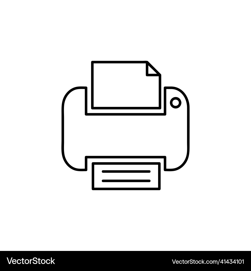 Pinter icon graphics a linear pattern on white Vector Image