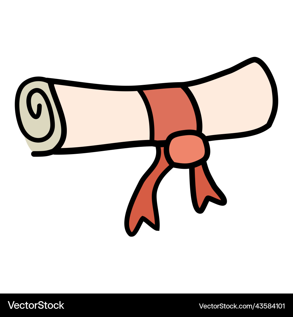 Rolled parchment paper certificateicon symbol sign Rolled parchment paper certificateicon symbol sign vector image