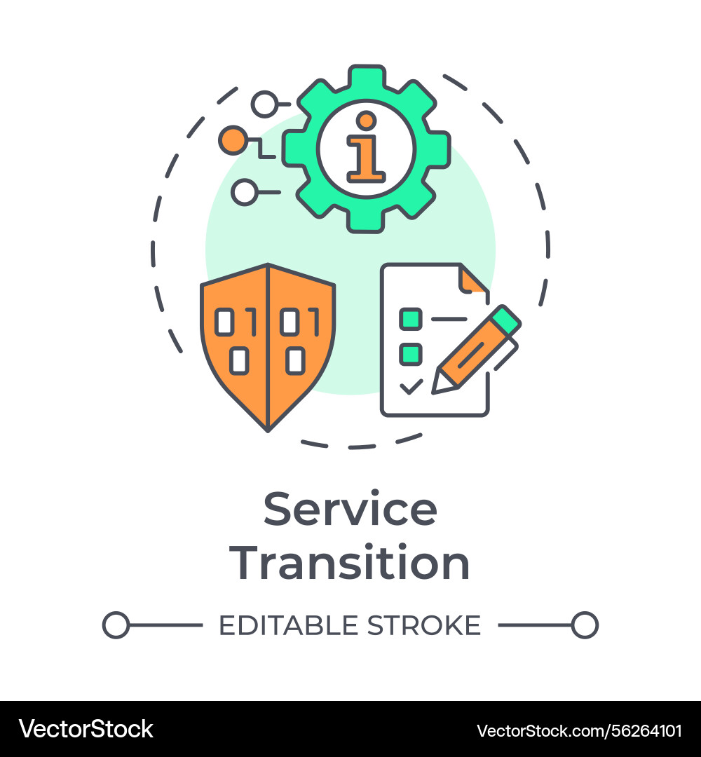 Service transition multi color concept icon Service transition multi color concept icon vector image