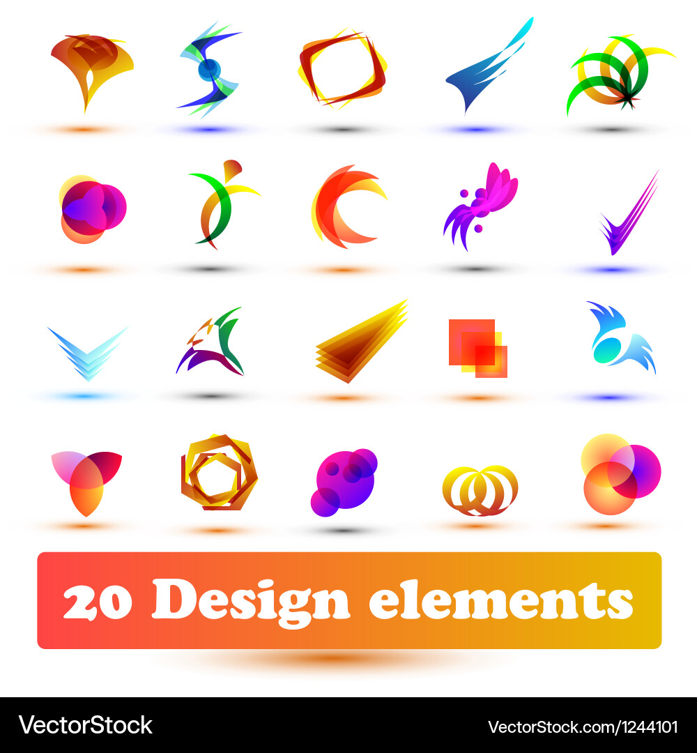 Set design elements vector image
