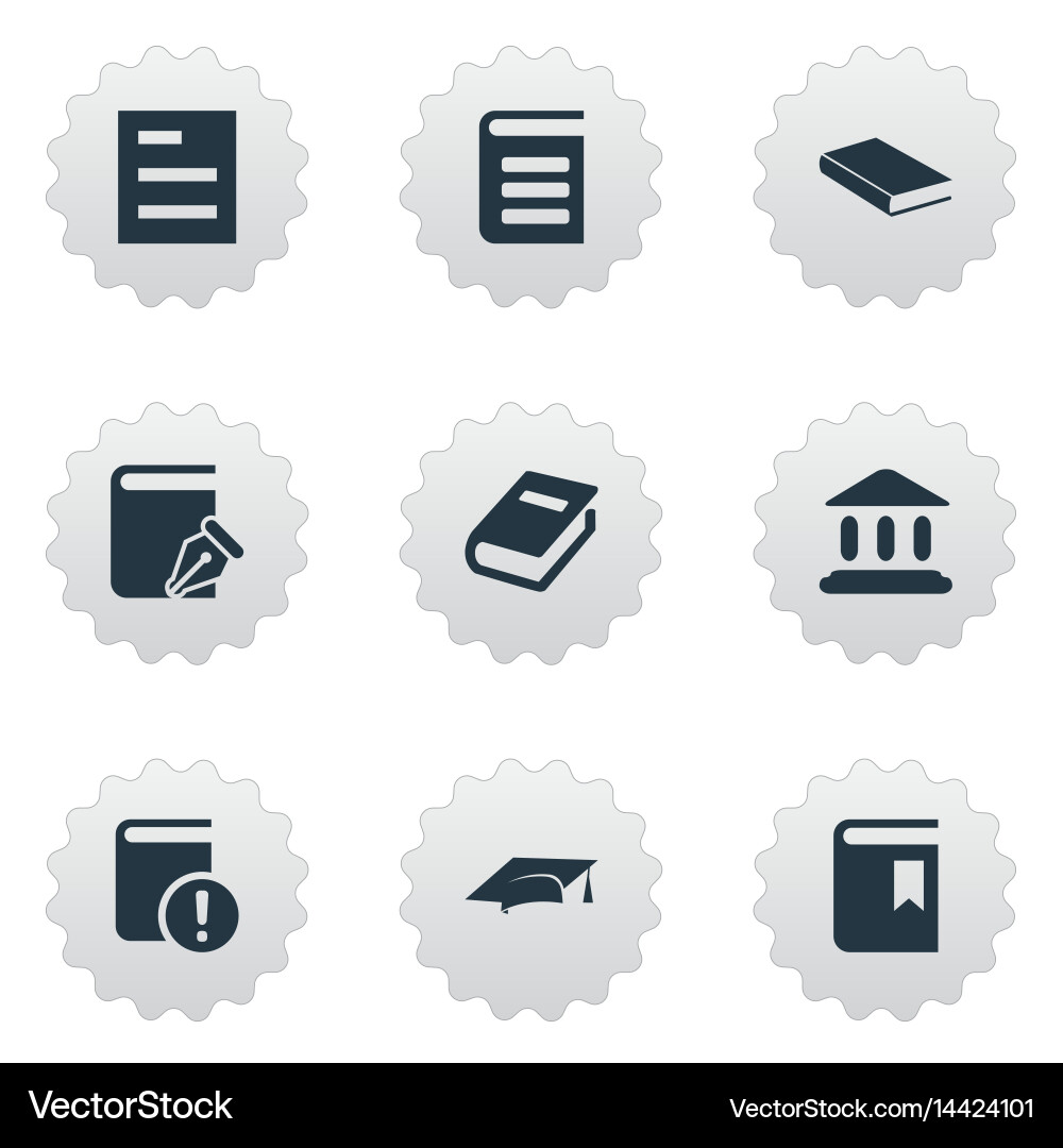 Set of simple reading icons Vector Image