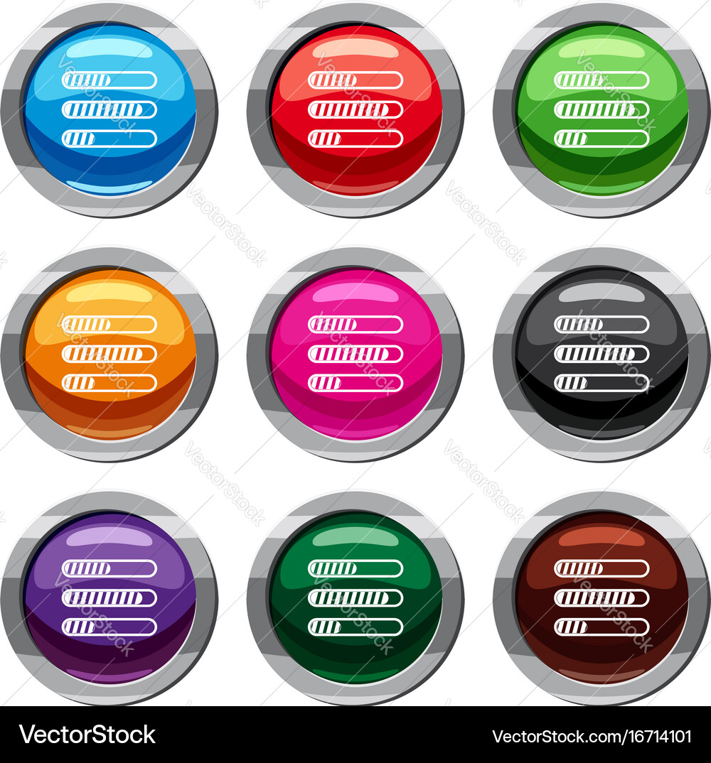 Sign horizontal columns load set 9 collection Vector Image