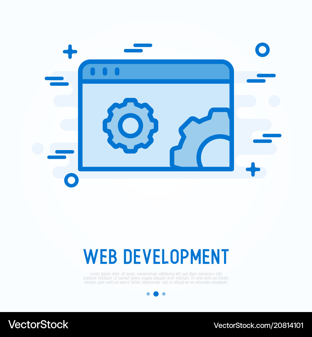 Web development thin line icon vector image