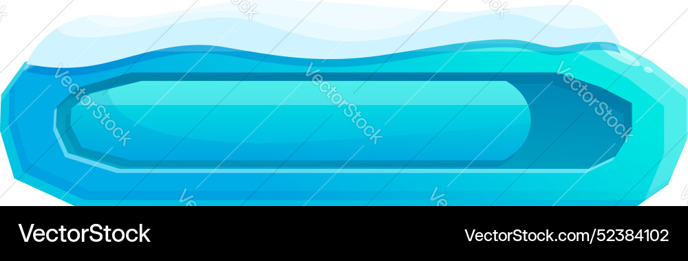 Blue ice button with snow on top for game ui Blue ice button with snow on top for game ui vector image