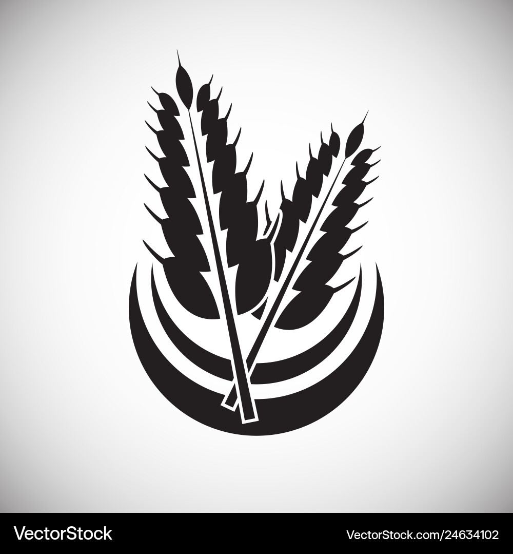 Cereal icon on background for graphic and web Cereal icon on background for graphic and web vector image