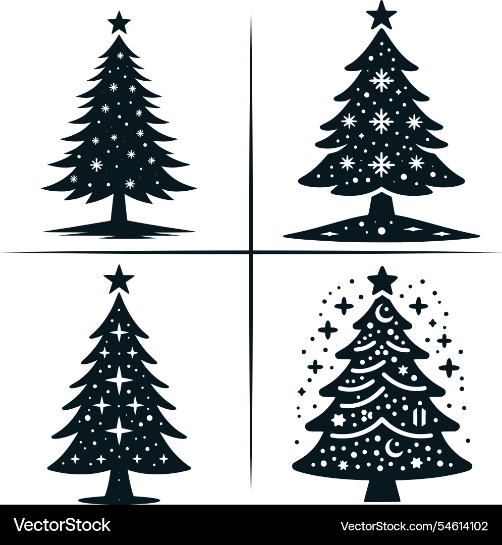 Christmas tree svg bundlechristmas svgchris Vector Image