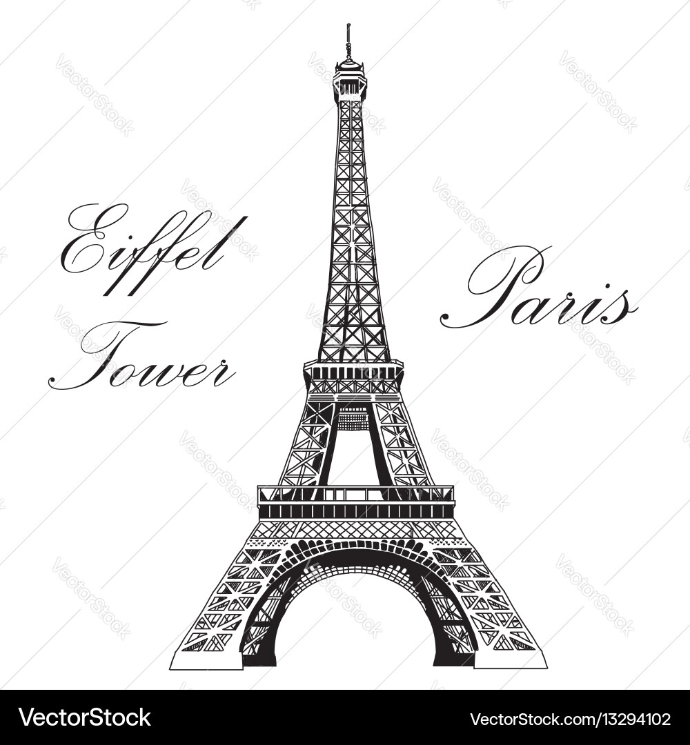 Eiffel Tower Sketch vector image