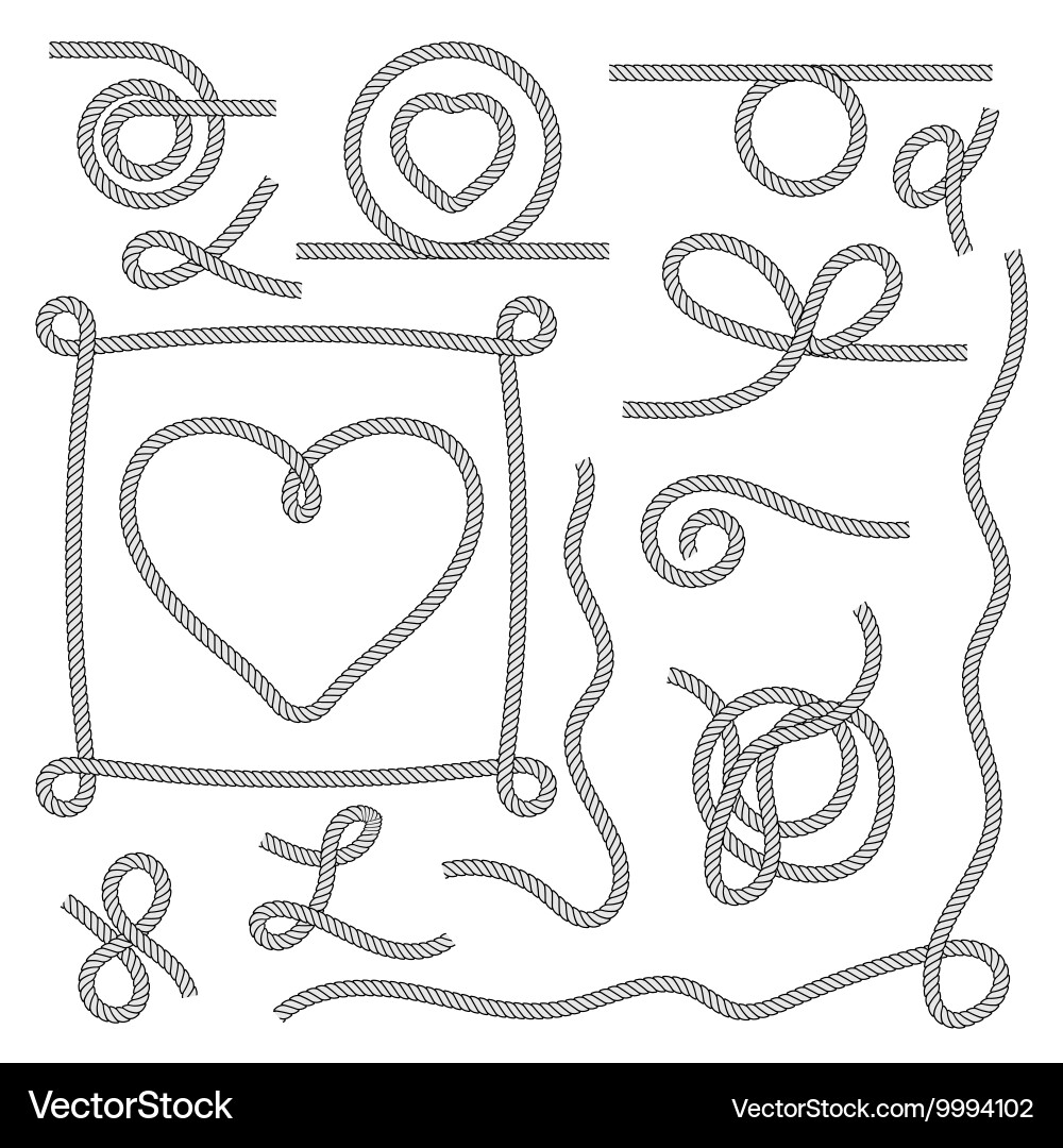 Endless rope texture random shapes Vector Image
