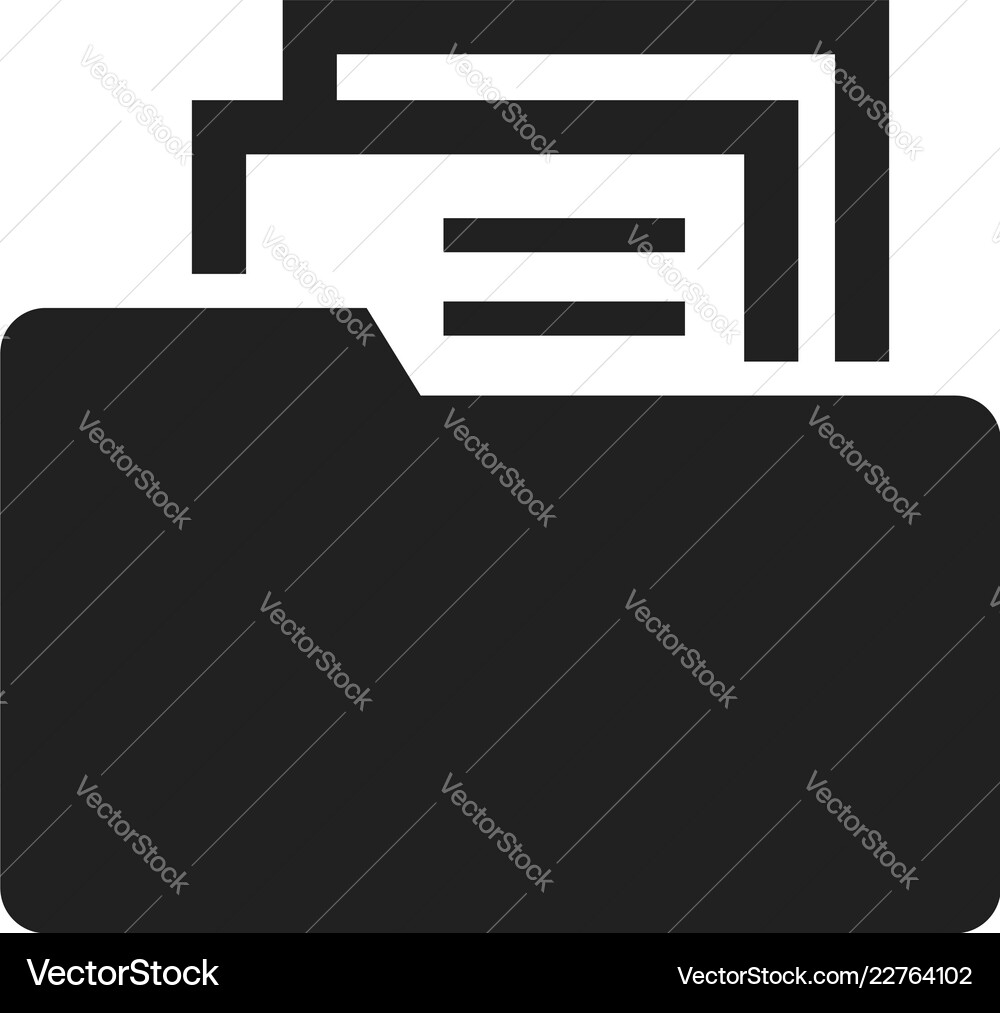 File folder icon simple style File folder icon simple style vector image