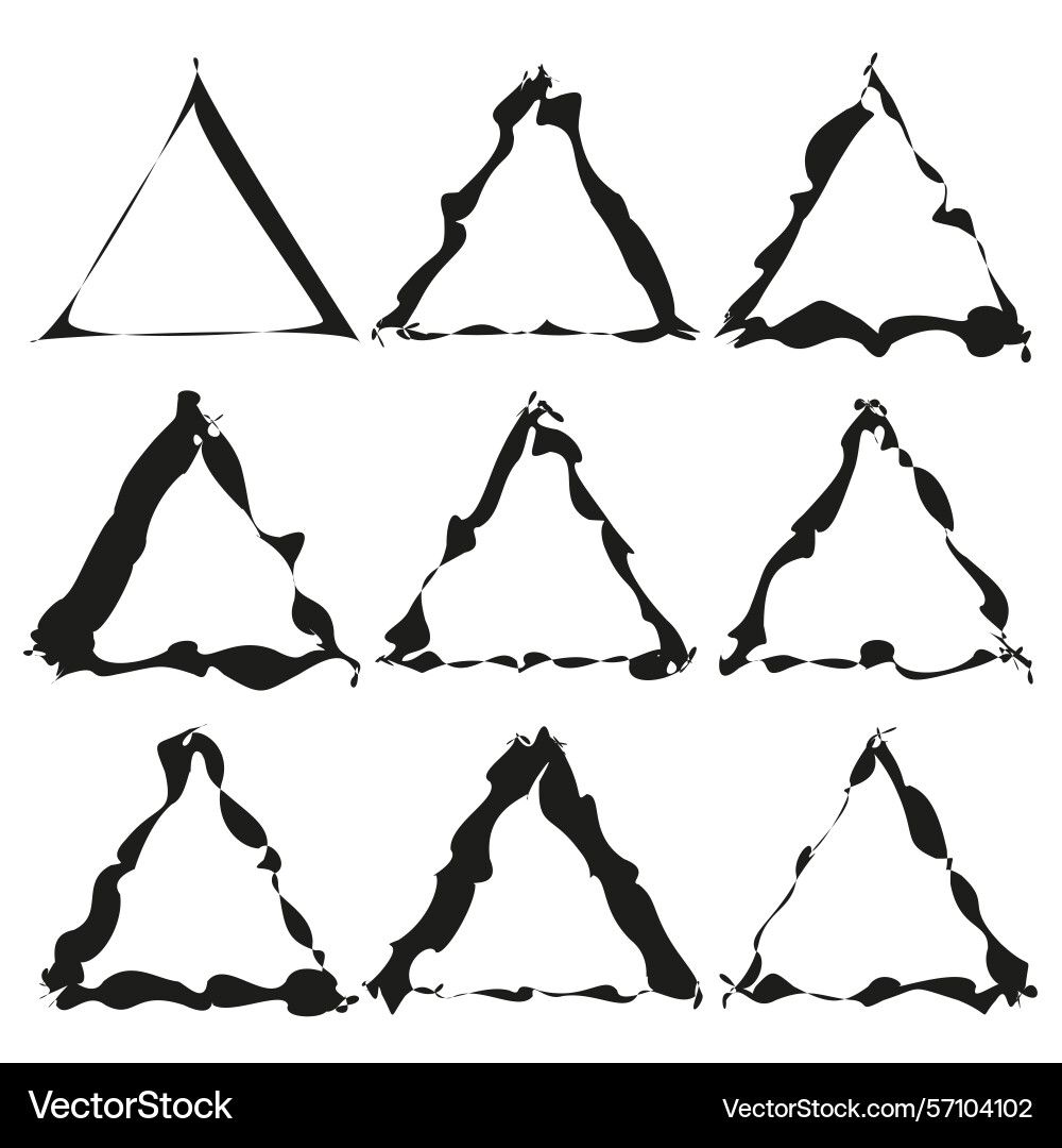Geometrisches Dreiecksmuster das linear wiederholt Vektorbild